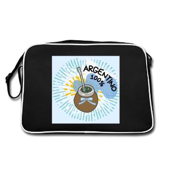 Argentinischer Kumpel. - Retro Tasche - Schwarz/Weiß - Hinten