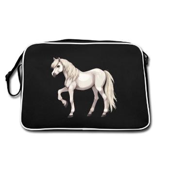 White Horse - Retro Bag - black/white - Back