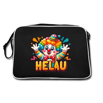 Carnaval Clown Helau Confettis Costume Lundi gras - Sac Retro - noir/blanc - Dos
