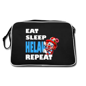 Carnival Helau Dusseldorf Clown Costume Mainz - Retro Bag - black/white - Back