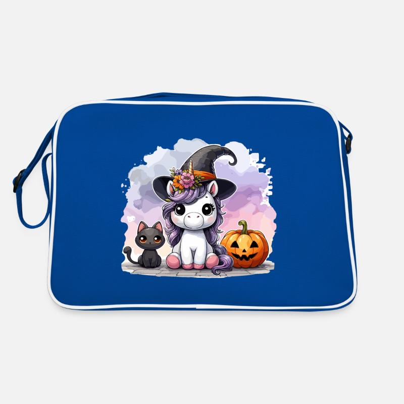 Halloween Licorne Sorcière Chapeau Chat Mignon Citrouille Sac Retro