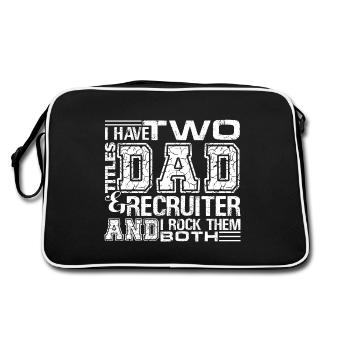 Recruiter I am A Dad And Recruiter - Retro Bag - black/white - Back