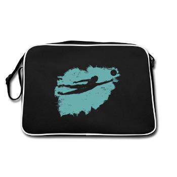 Volleyball Beach Grunge Vintage - Retro Bag - black/white - Back