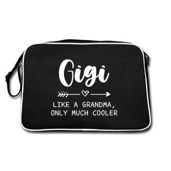 Prinzessin Gigi Definition Wie Oma Nur kühler - Retro Tasche - Schwarz/Weiß - Hinten