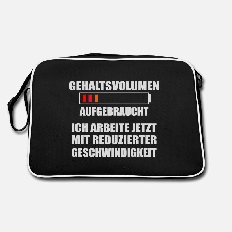 Am Ende des Geldes noch soviel Monat - Retro Tasche - Schwarz/Weiß