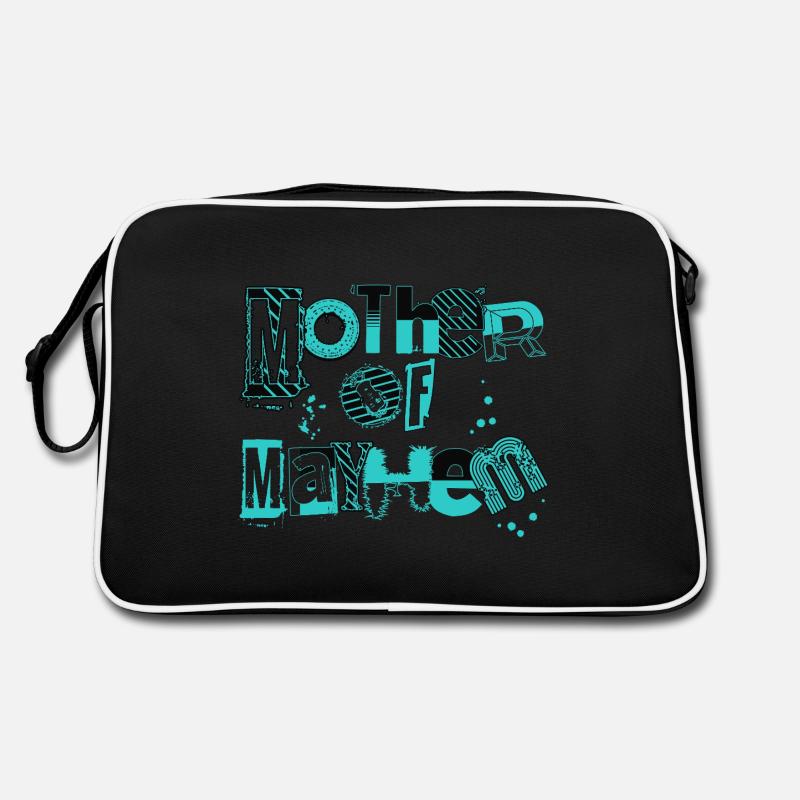 Mutter Des Chaos Wilde Mutterschaft Mama Von Mädchen Junge Retro Tasche