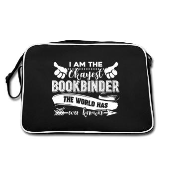 I Am The Okayest Bookbinder - Retro Bag - black/white - Back