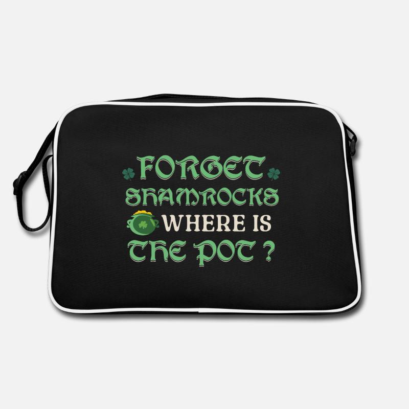 Forget Shamrocks Where's The Pot Irish Lucky Vibes Retro Bag