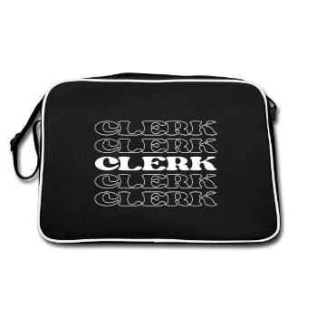 Clerk Office Worker Record Keeper Filing Clerk - Retro Bag - black/white - Back