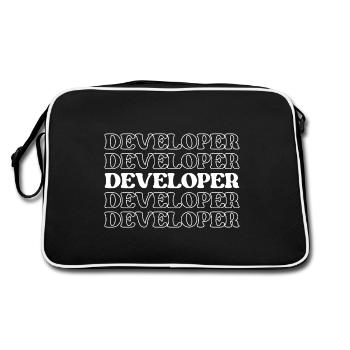 Developer Programmer Coder Coder Software Engineer - Retro Bag - black/white - Back
