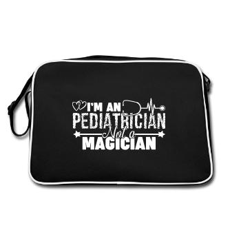 Pediatrician Is Not Magician - Retro Bag - black/white - Back