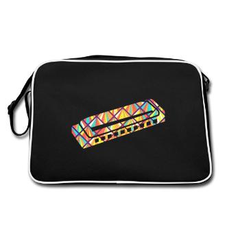 Harmonica Geometric - Retro Bag - black/white - Back