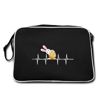 Lapin de Pâques Heartbeat Oeuf de Pâques Pâques Pâques Pâques - Sac Retro - noir/blanc - Dos