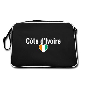 Côte d’Ivoire Côte d’Ivoire Drapeau ivoirien - Sac Retro - noir/blanc - Dos
