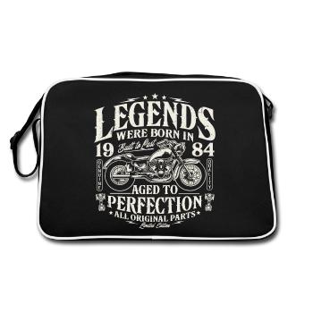 1984 Vintage Born Légendes Anniversaire Moto - Sac Retro - noir/blanc - Dos
