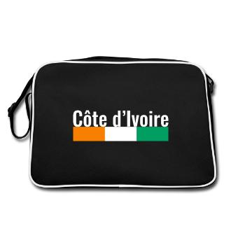 Côte d’Ivoire Côte d’Ivoire Drapeau ivoirien - Sac Retro - noir/blanc - Dos