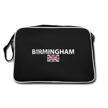 Birmingham Great Britain Vintage British Flag - Retro Bag - black/white - Back