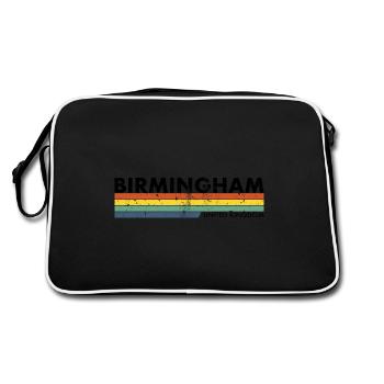 Birmingham UK Vintage British - Retro Bag - black/white - Back