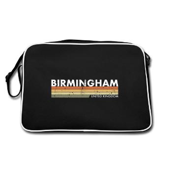 Birmingham UK Vintage British - Retro Bag - black/white - Back