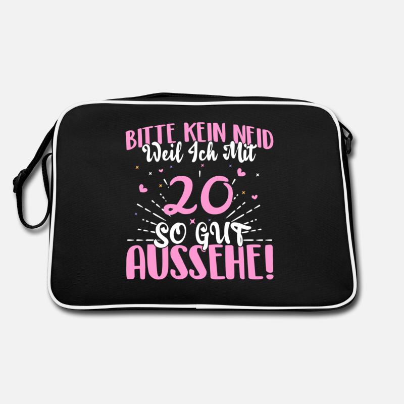 Bitte kein Neid weil ich mit 20 so gut aussehe! Retro Tasche