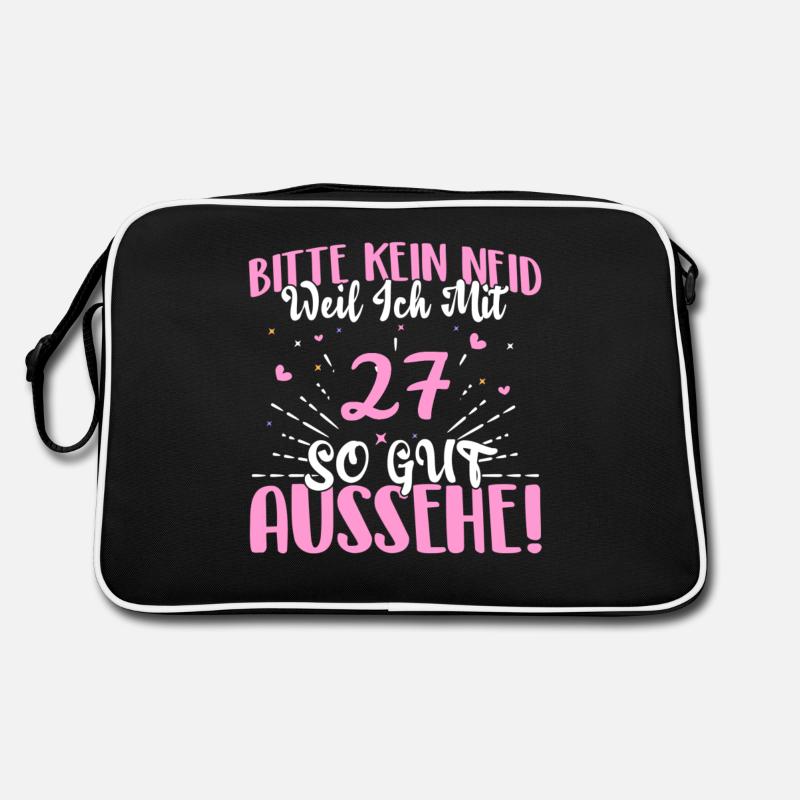 27. Geburtstag - Geschenk Retro Tasche
