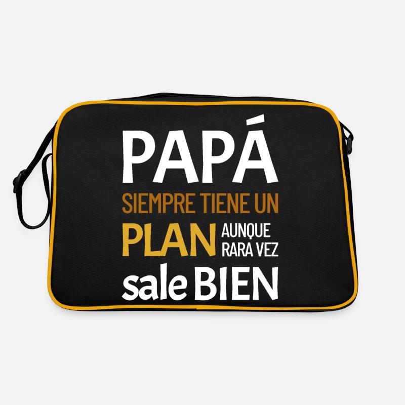 Papa hat immer einen Plan Retro Tasche