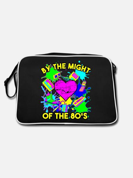 By the might of the 80's - Retro Tasche - Schwarz/Weiß