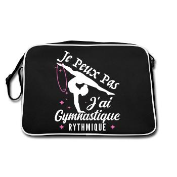 Ich kann nicht Ich habe Vintage Rhythmic Gym Frau - Retro Tasche - Schwarz/Weiß - Hinten