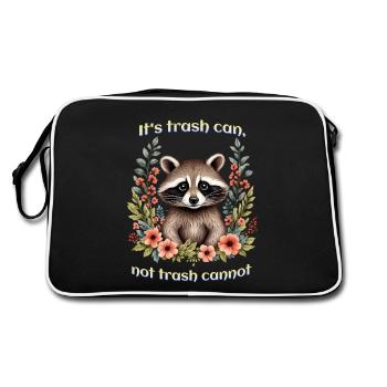 It's trash can not trash cannot - Retro Bag - black/white - Back