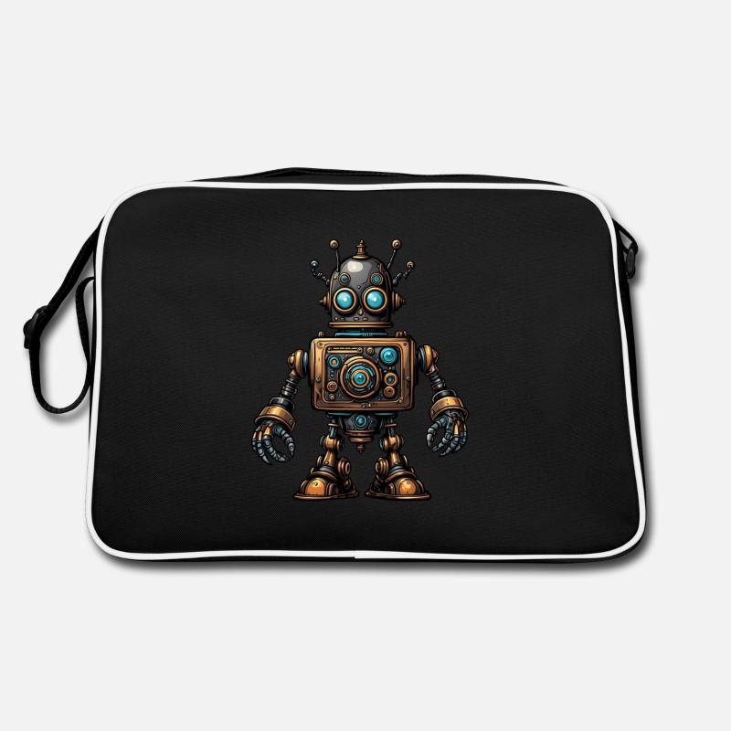 Steampunk-Roboter Retro Tasche
