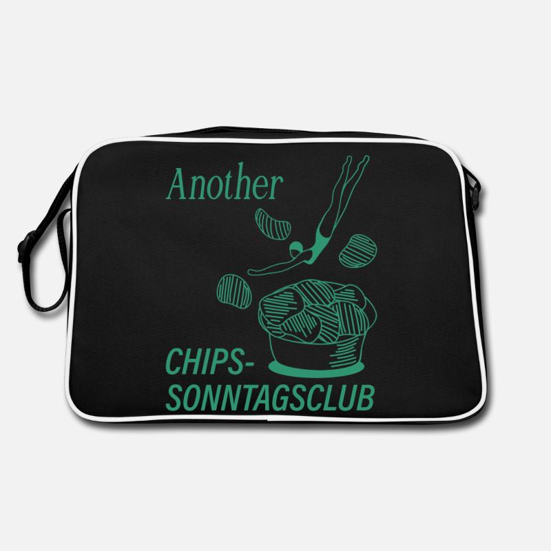 Another Chips-Sonntagsclub - Retro Tasche - Schwarz/Weiß