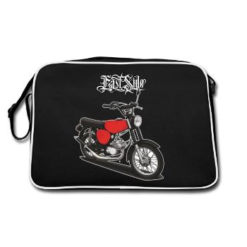 S51 (rouge) // Illustration - Sac Retro - noir/blanc - Dos