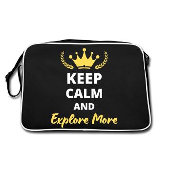 Keep Calm and Explore More - Retro Bag - black/white - Back