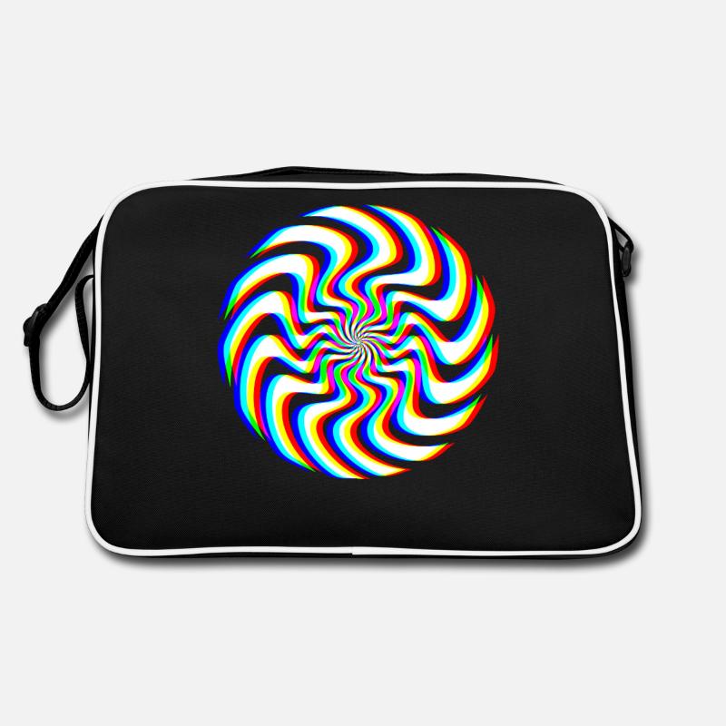Glitch Spiral – Optical Illusion Retro Bag