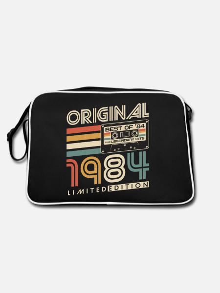 1984 Vintage Born Vintage Rétro Anniversaire - Sac Retro - noir/blanc - Dos
