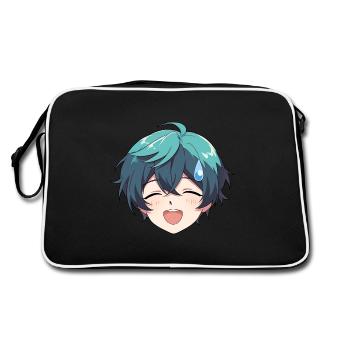 Emoji Visage Anime Nerveux - Chemise Anime - Sac Retro - noir/blanc - Dos