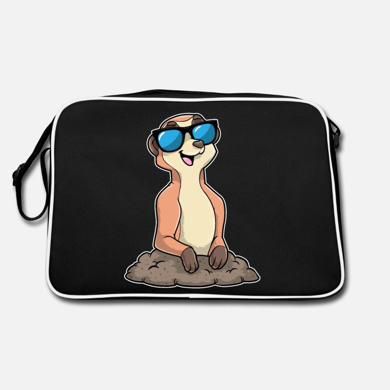 Suricate avec des lunettes Sac Retro