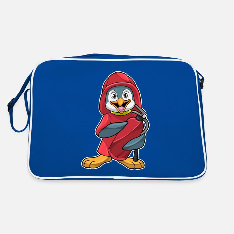 Pingouin comme pompier avec extincteur Sac Retro