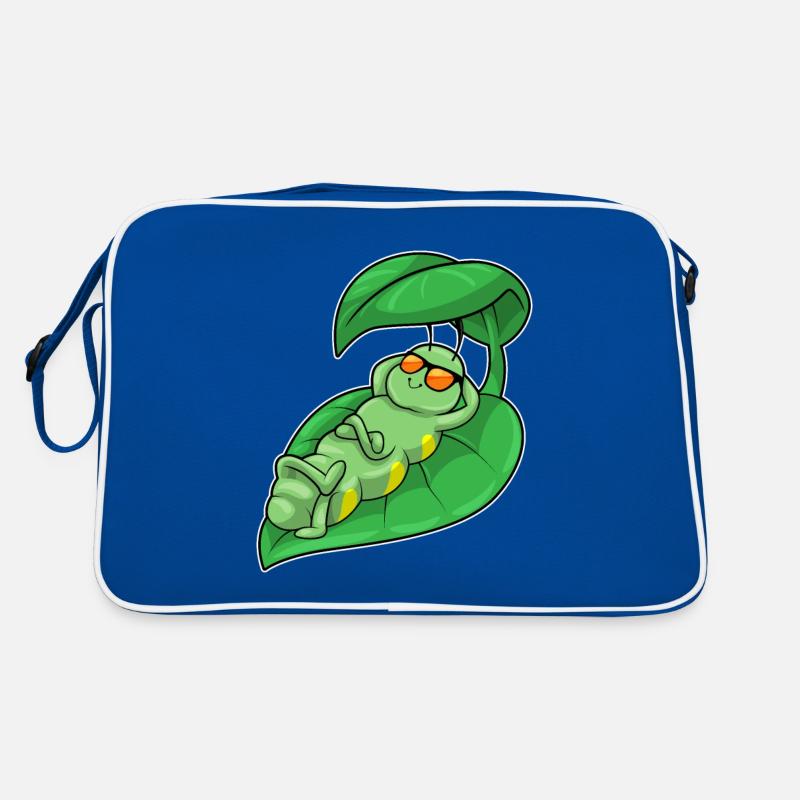 Caterpillar with leaf Retro Bag