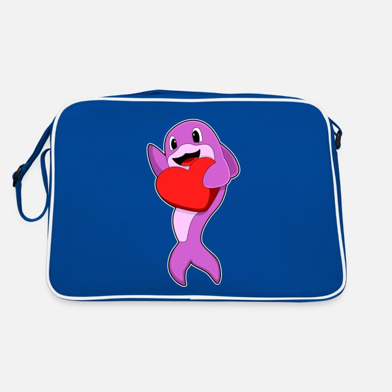 Dauphin avec cœur Sac Retro