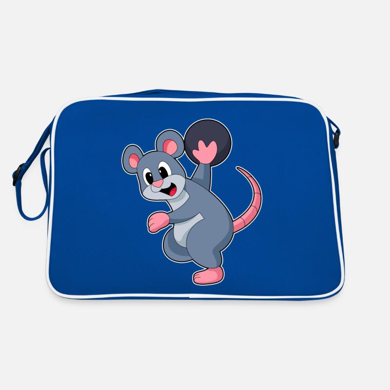 Rat au bowling avec boule de bowling Sac Retro
