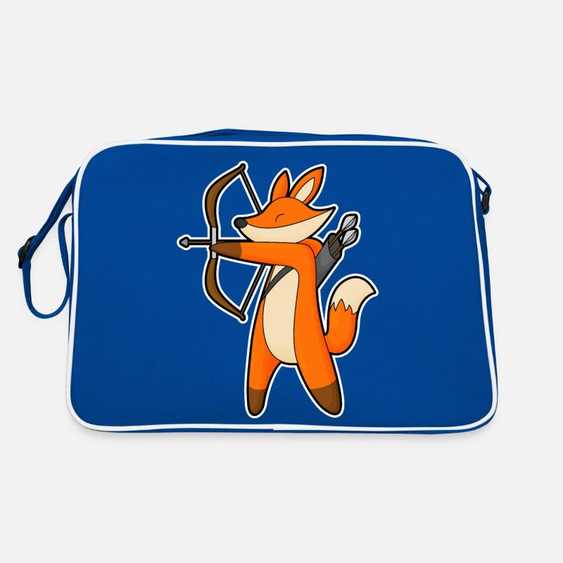 Renard comme archer avec flèche &arc Sac Retro