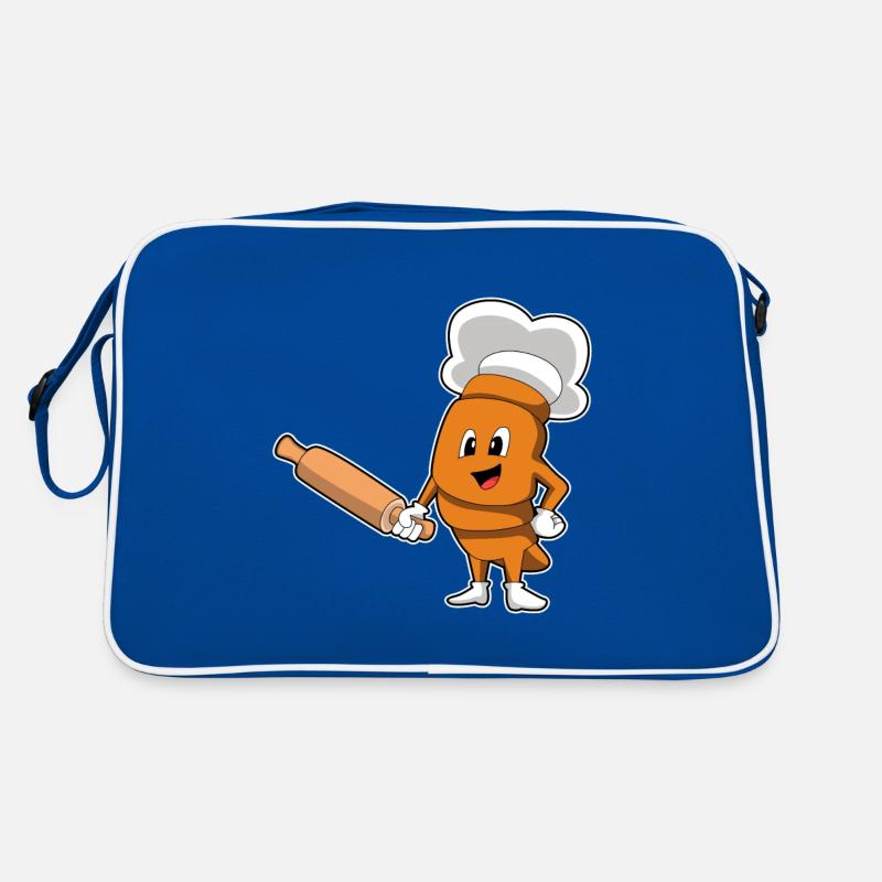 Bread as a cook with rolling pin Retro Bag