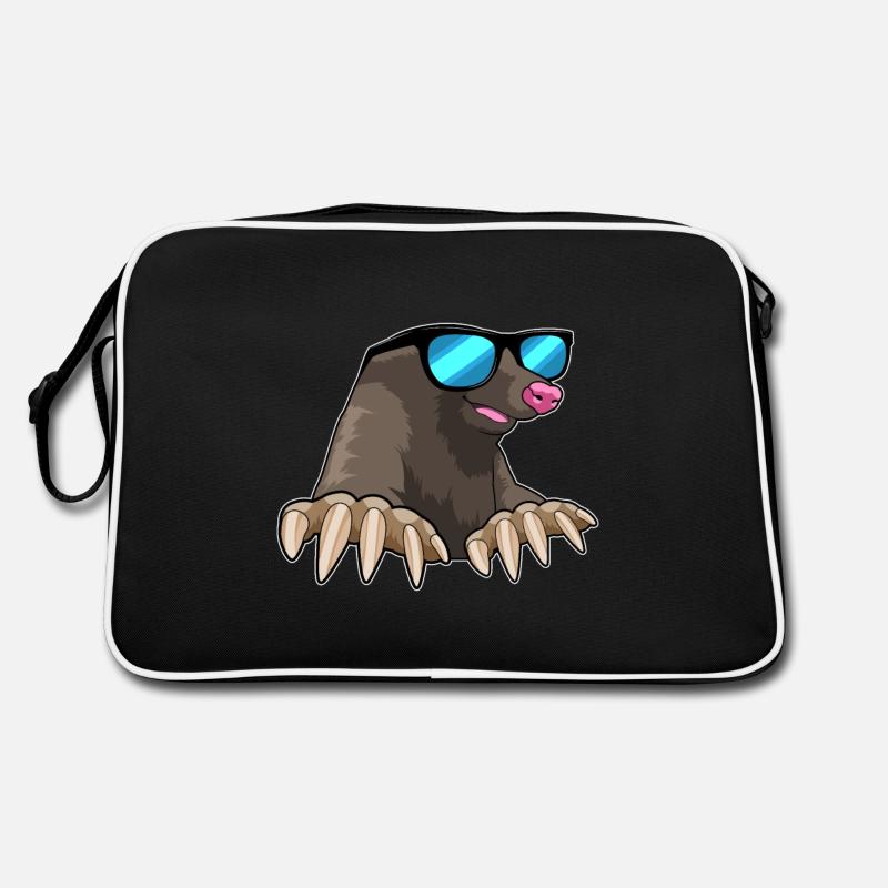 Maulwurf mit Sonnenbrille Retro Tasche
