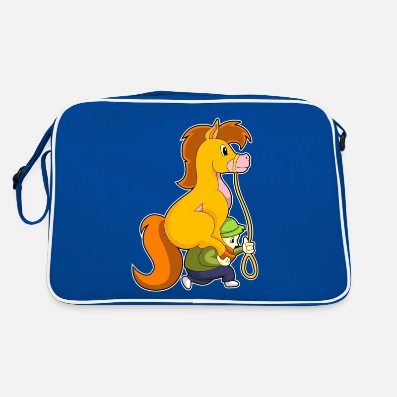Cheval avec garçon Sac Retro