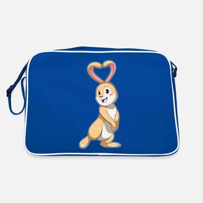 Rabbit with heart Retro Bag
