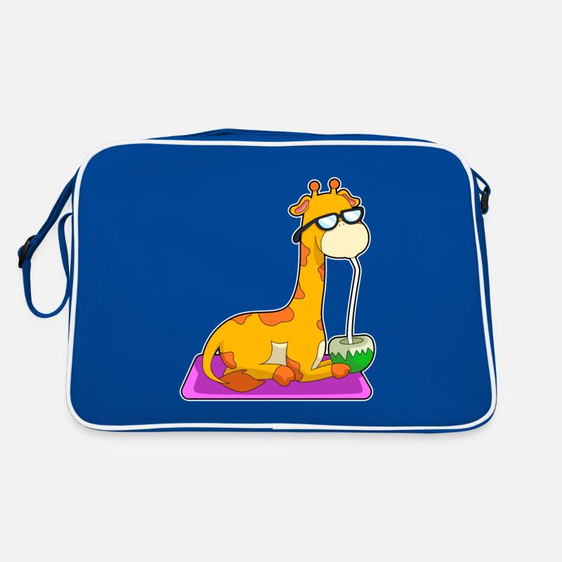Giraffe with coconut Retro Bag