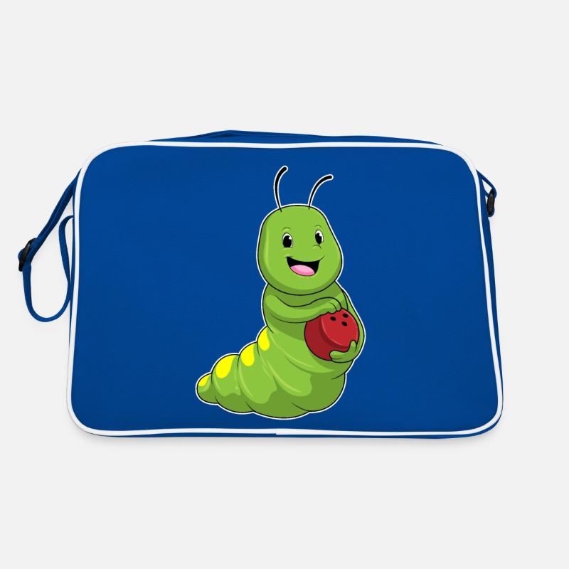 Bowling Caterpillar avec boule de bowling Sac Retro