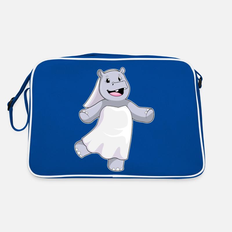 Hippopotame comme une mariée avec voile Sac Retro