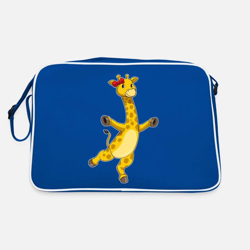 Giraffe with bow Retro Bag